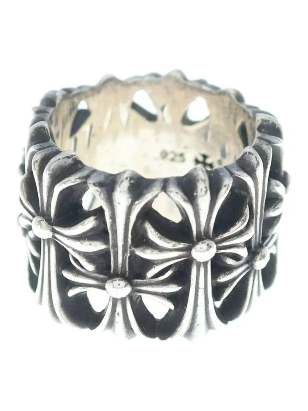 Chrome Hearts Cemetery Black Sling Silver Ring